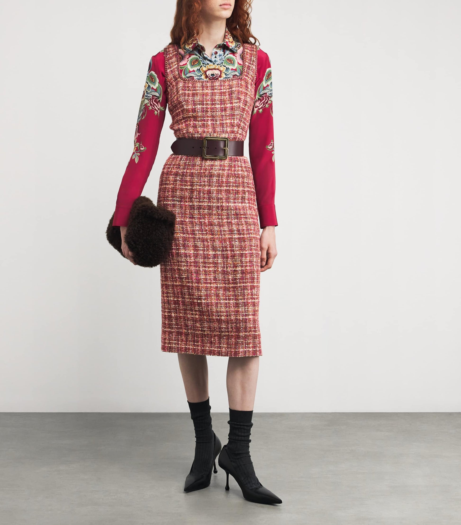Tweed Tailored Midi Dress