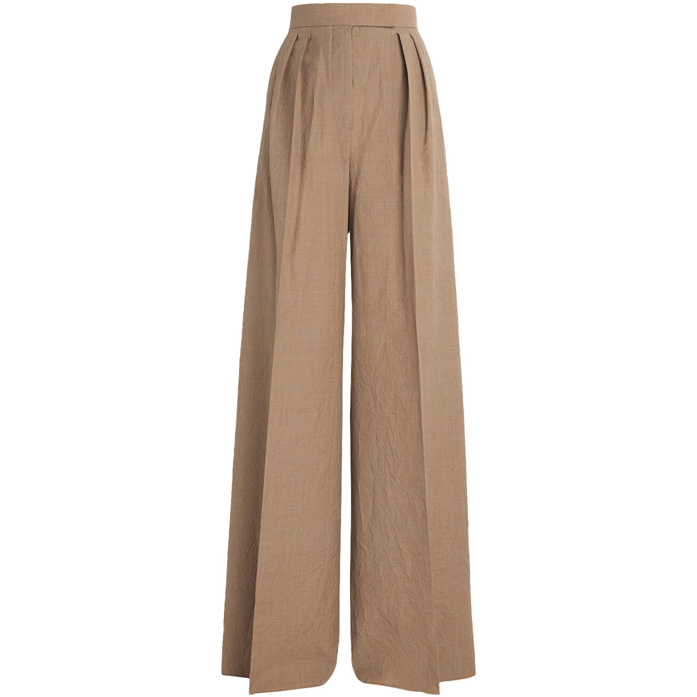 Max Mara Beige Virgin Wool Trousers