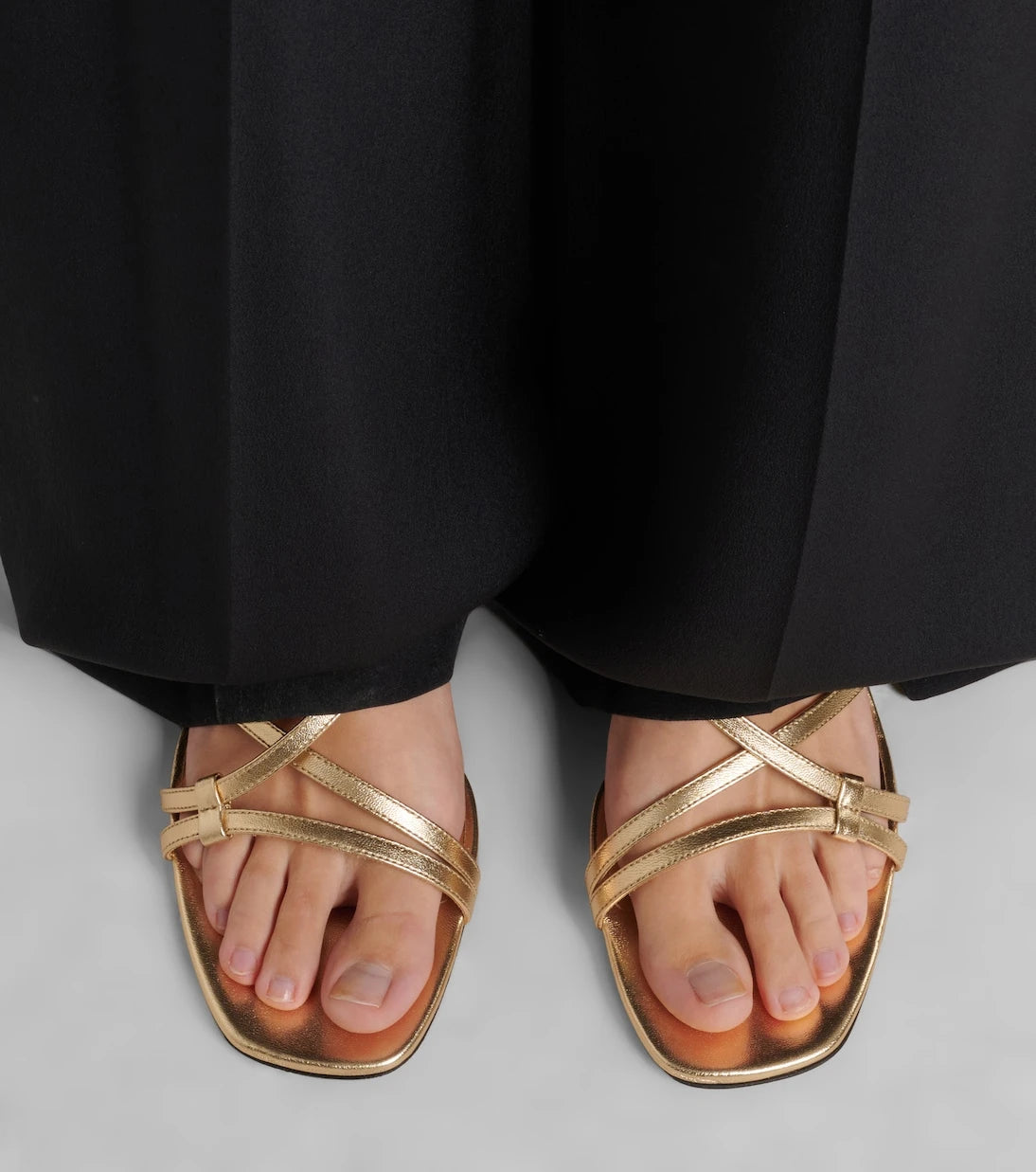 Jimmy Choo - Farris metallic leather slingback sandals