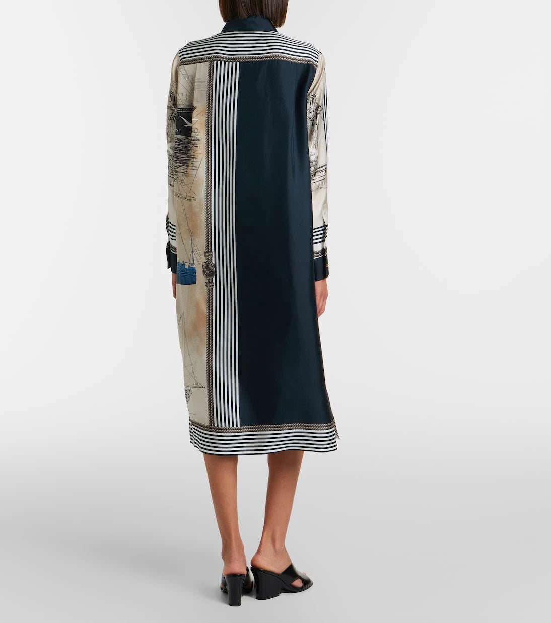 Max Mara - Printed silk twill shirt dress