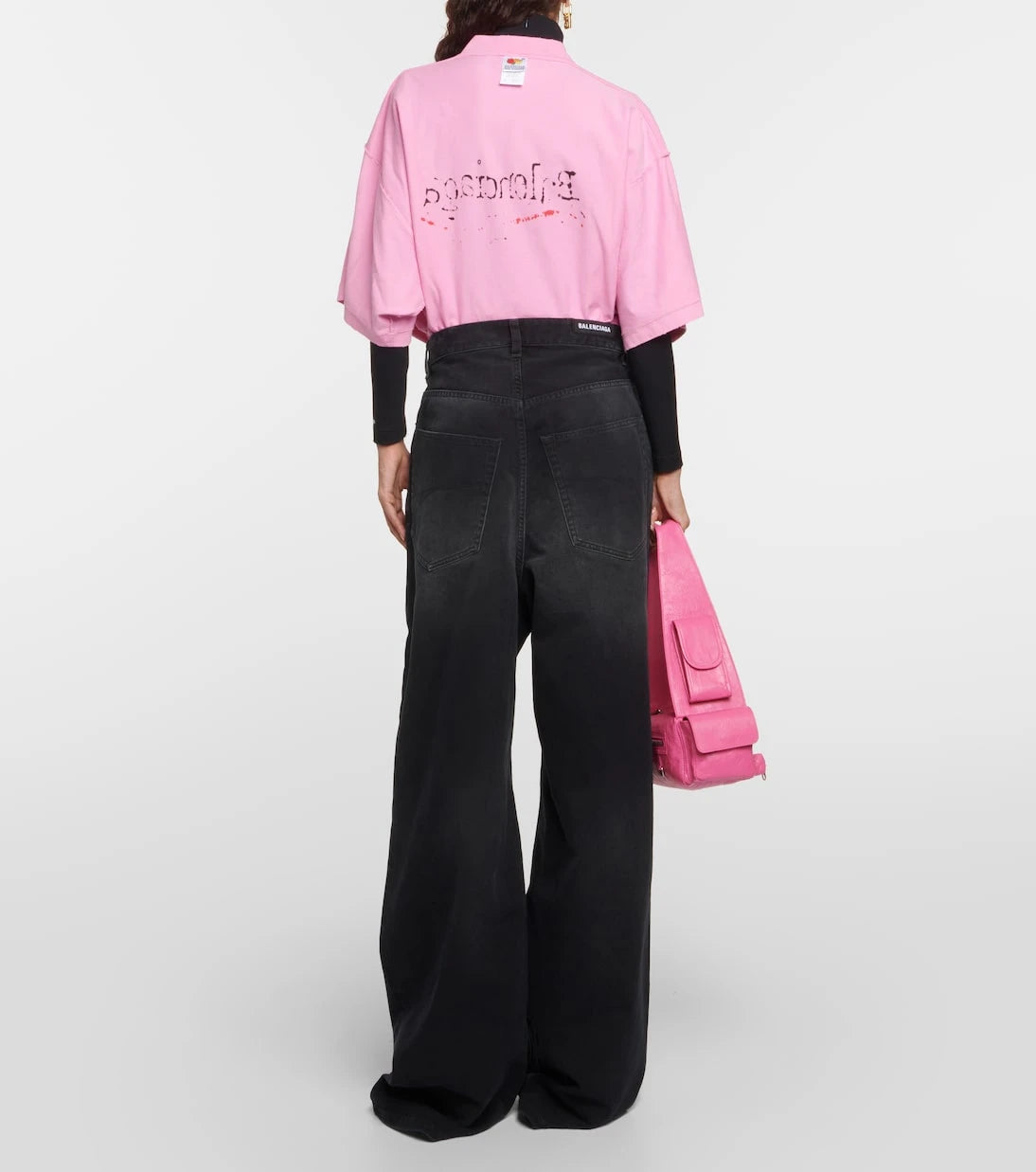 Balenciaga - جينز واسع الساق بخصرٍ عالٍ