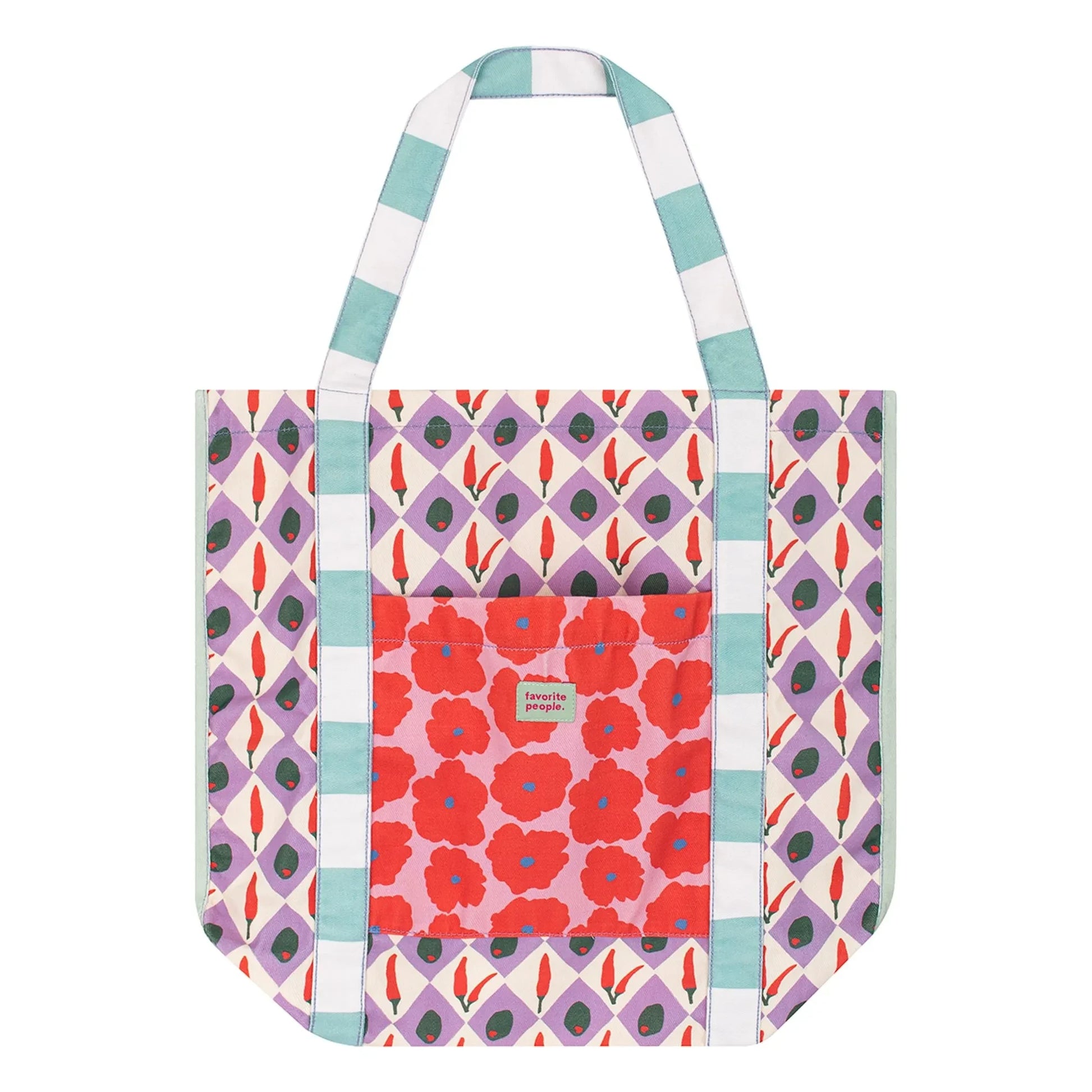 Favorite People - Tote Bag Formaggio Fleuri | Purple