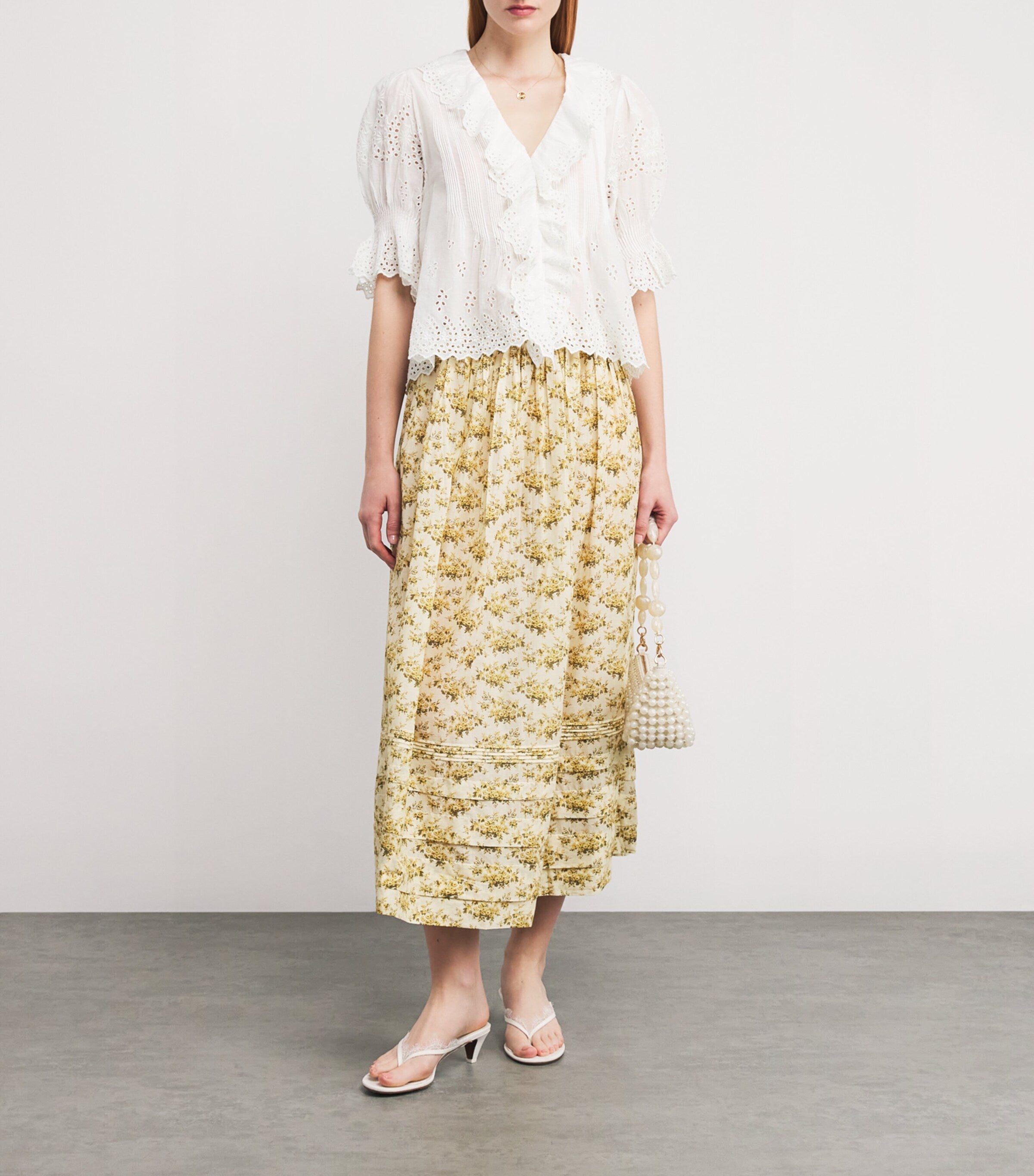 DÔEN White Organic Cotton Henri Blouse