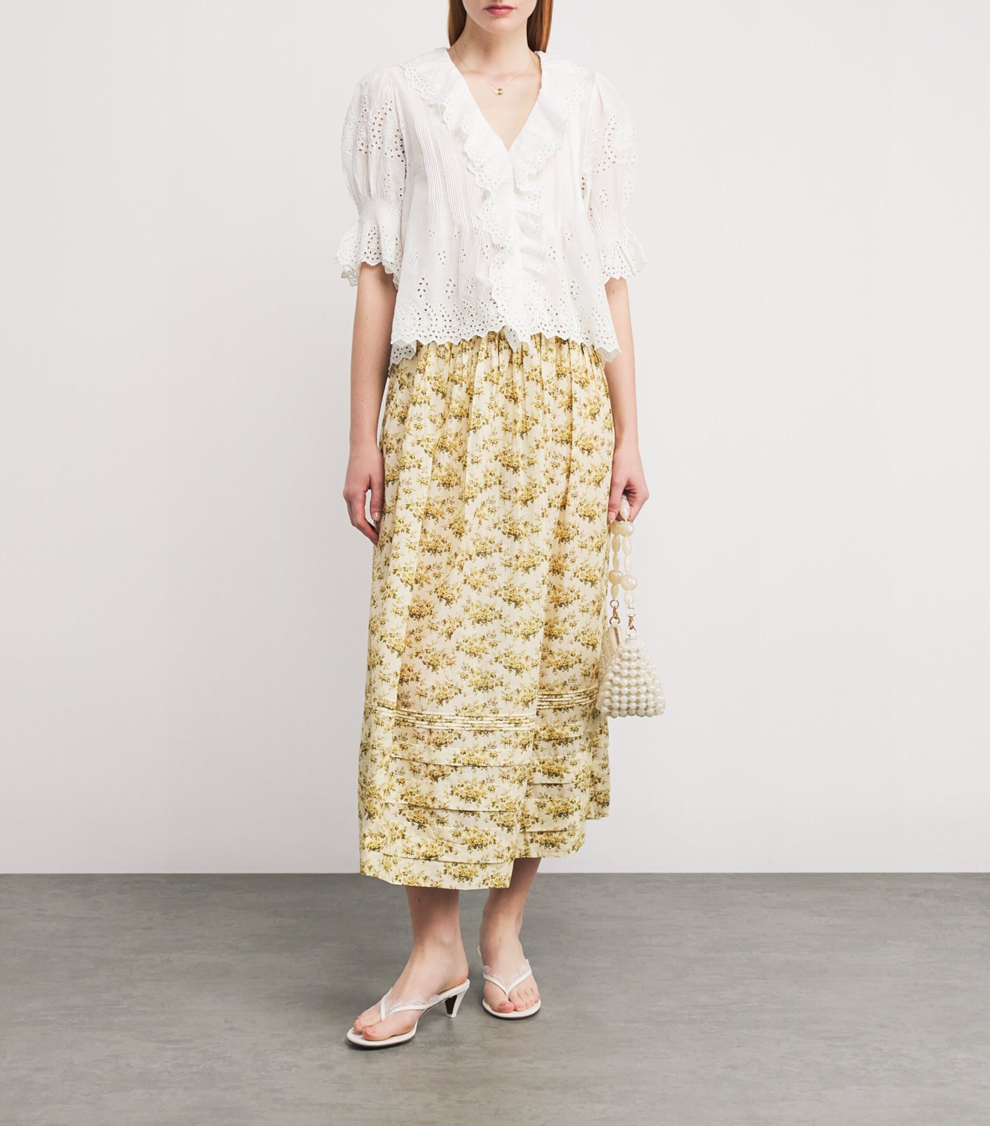 DÔEN White Organic Cotton Henri Blouse