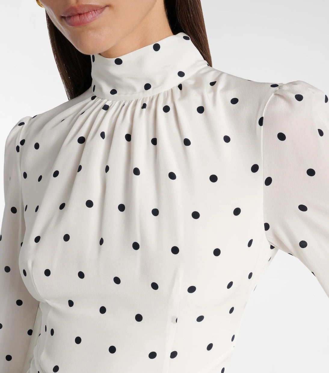 Alessandra Rich - Polka-dot silk midi dress