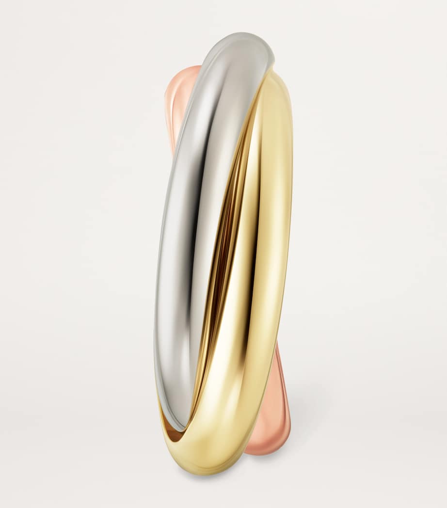 Cartier White, Yellow and Rose Gold Trinity Earrings