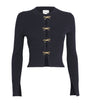 Claudie Pierlot Blue Bow-Embellished Cut-Out Sweater