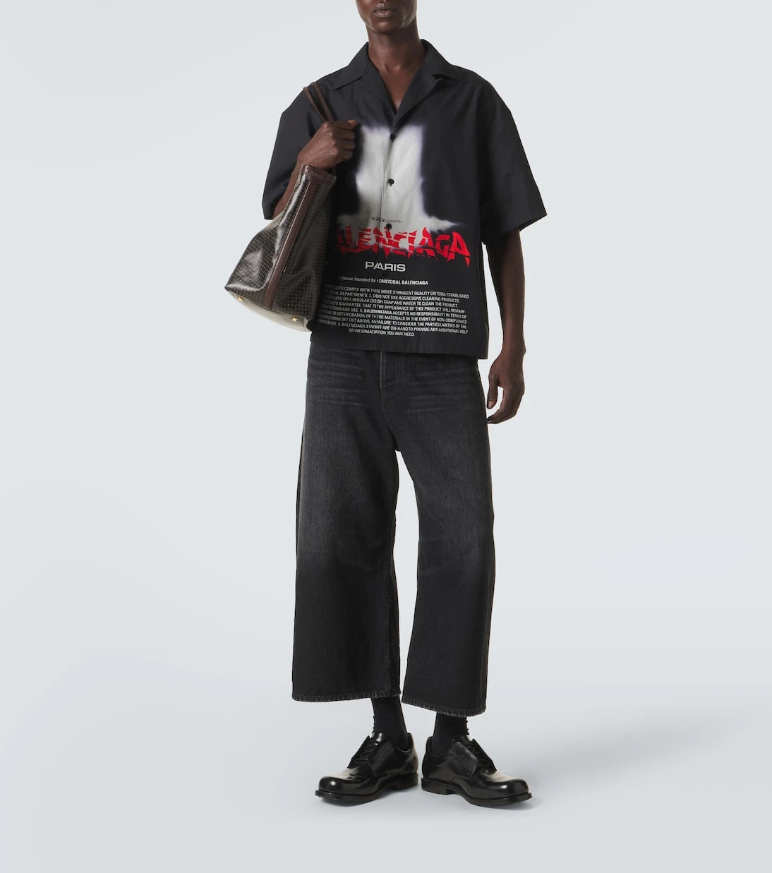 Balenciaga - Printed cotton bowling shirt