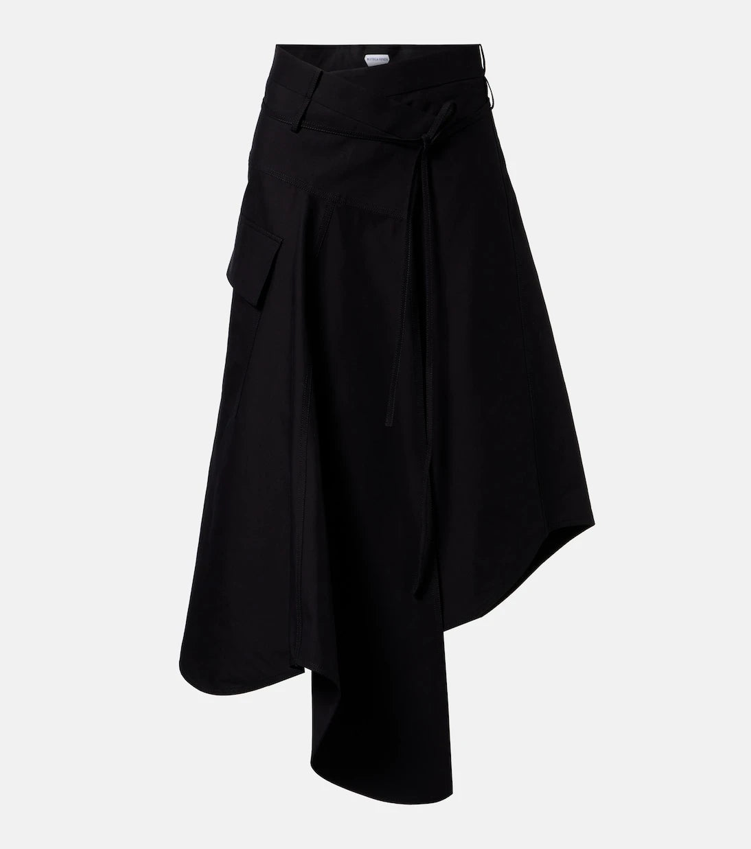 Bottega Veneta - Asymmetric cotton midi skirt