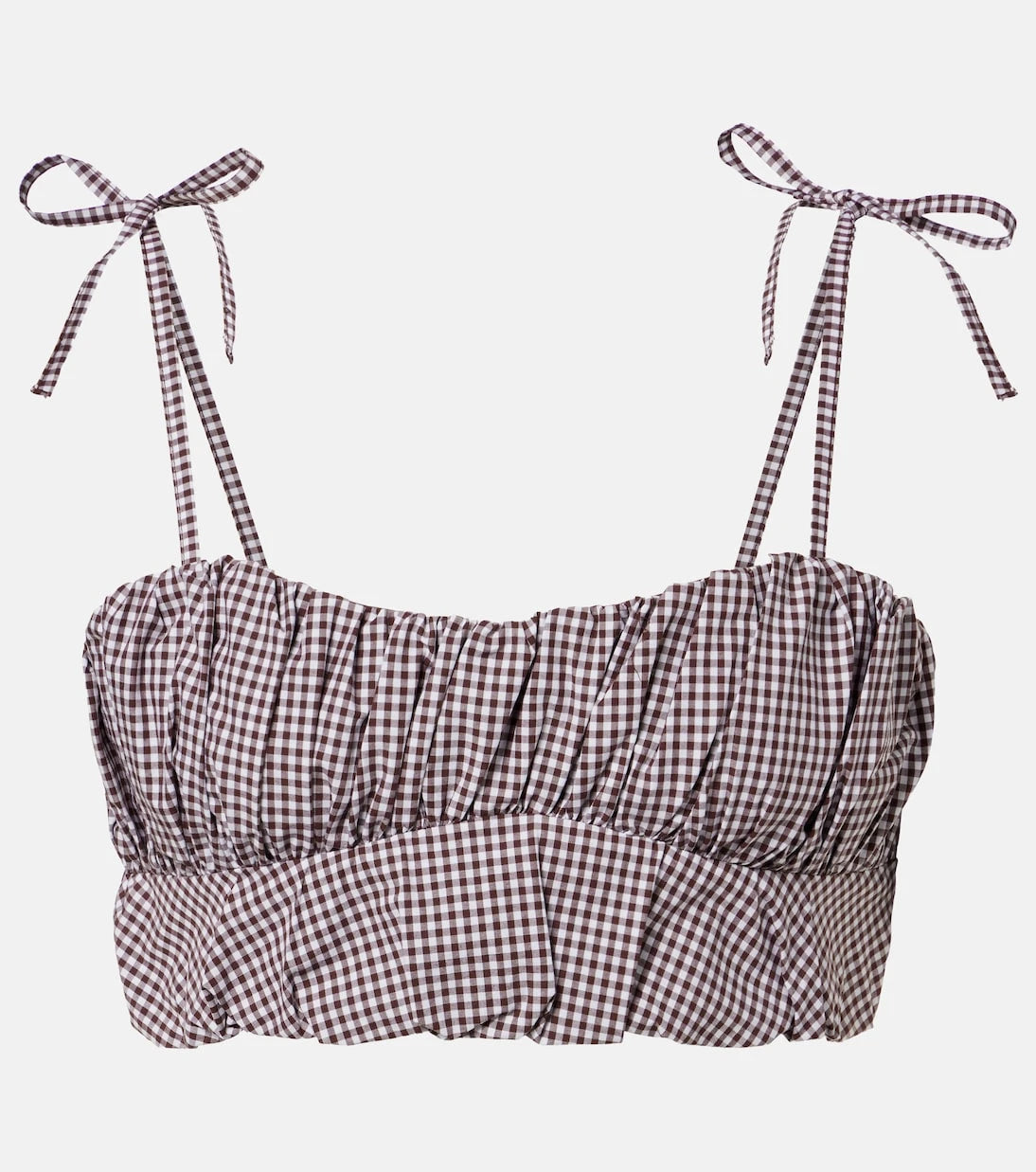 Faithfull - Pelea gingham cotton crop top