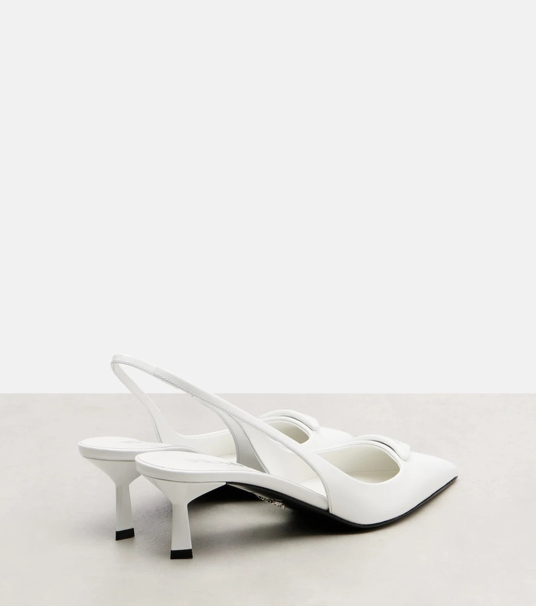 Prada - Leather slingback pumps