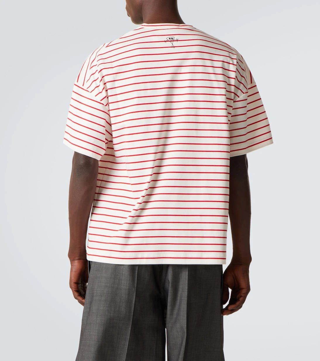 Plan C - Striped cotton T-shirt