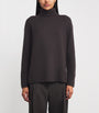 Brown Cashmere Rollneck Sweater