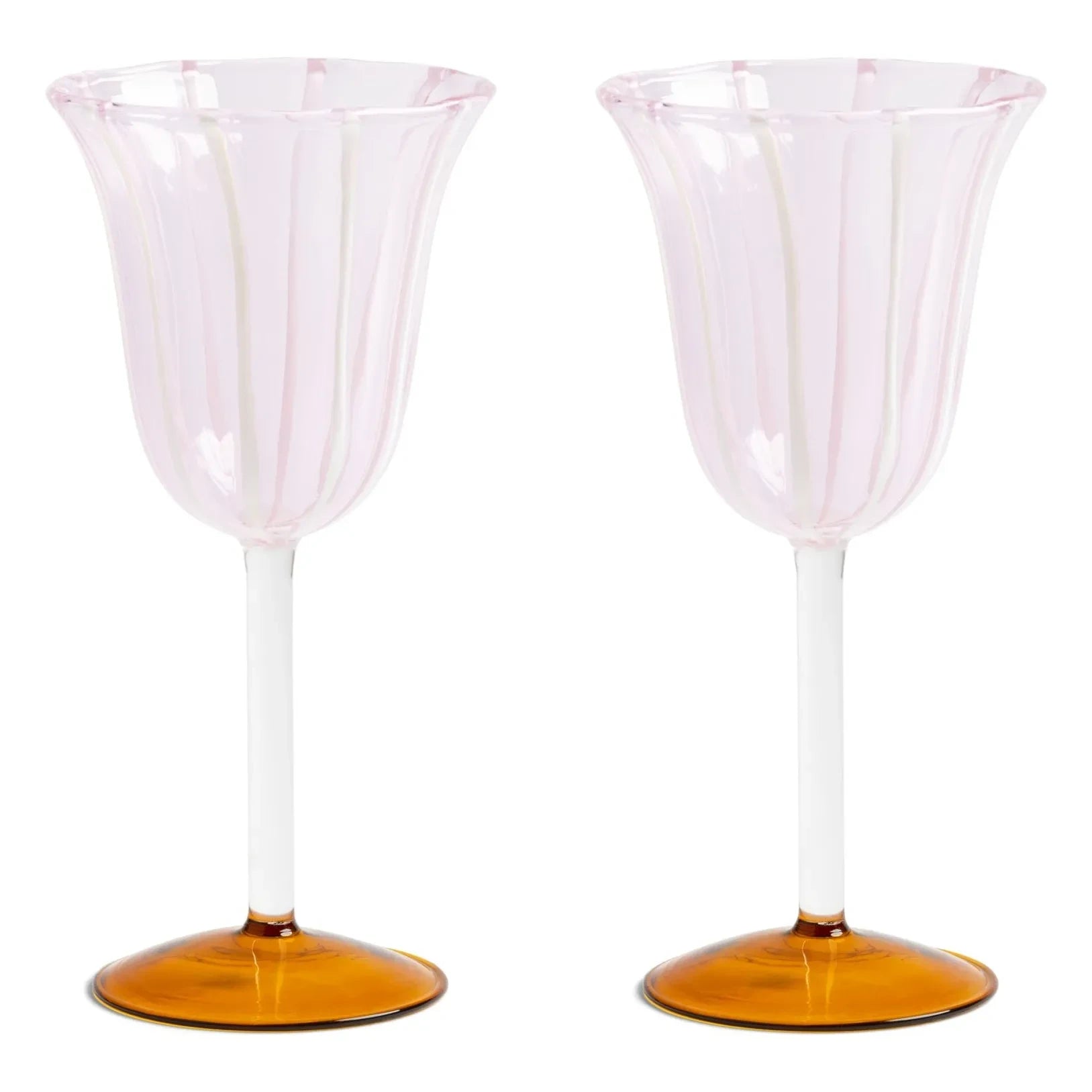 &Klevering - Eve wine glasses - Set of 2 | Pink