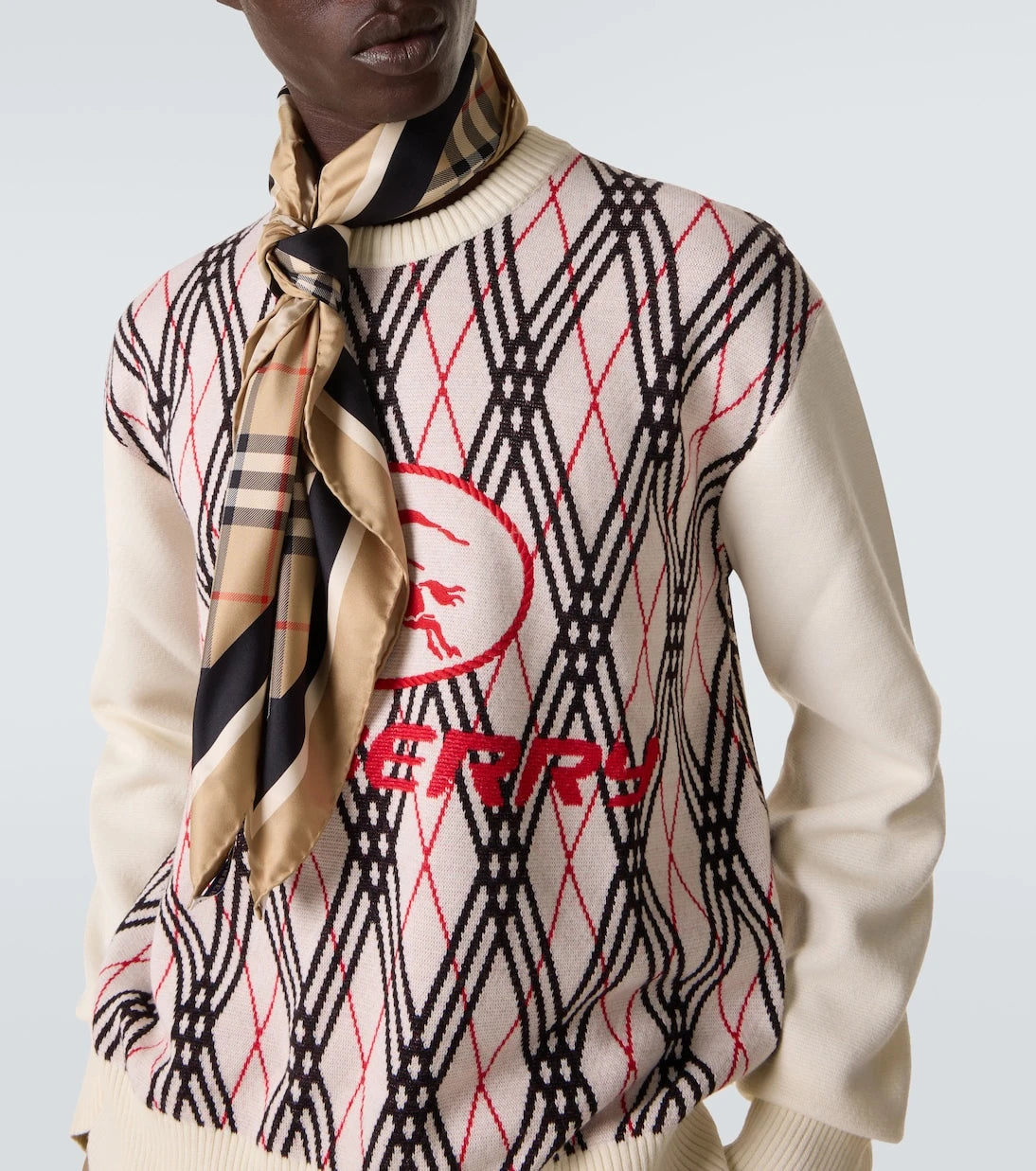 Burberry - Argyle jacquard sweater