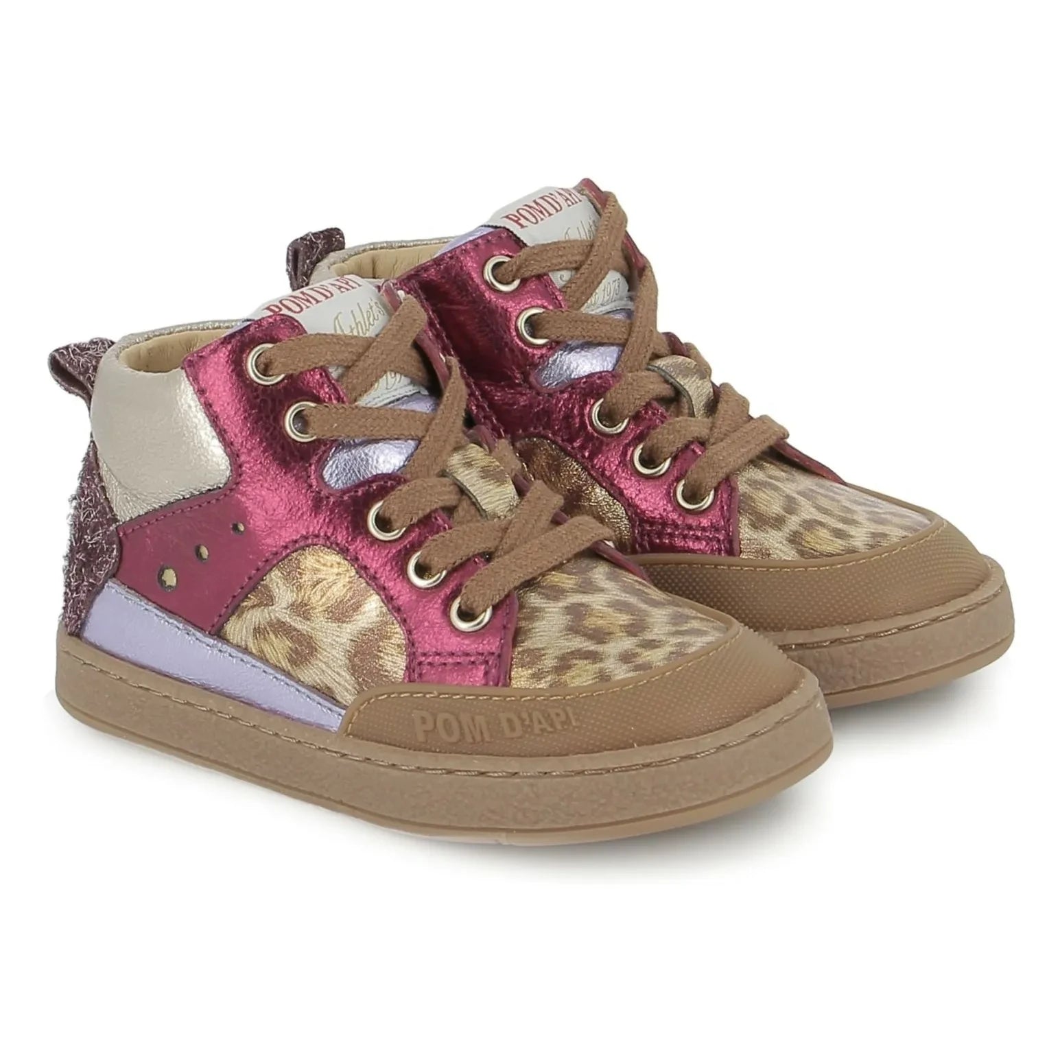 Pom d'Api - Bump Leopard Mousse Sneakers | Fuchsia