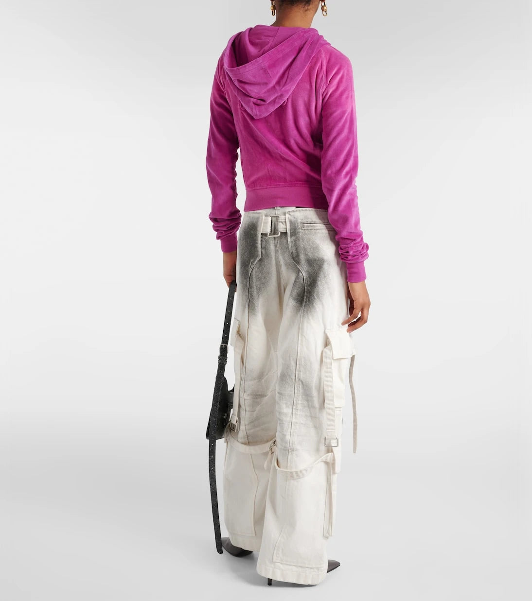 Acne Studios - سترة هودي فرانسيس المخملية بسحاب