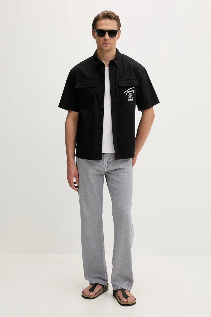 Tommy Jeans риза мъжка от памук