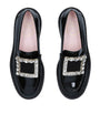 Patent Viv' Ranger Strass Buckle Loafers