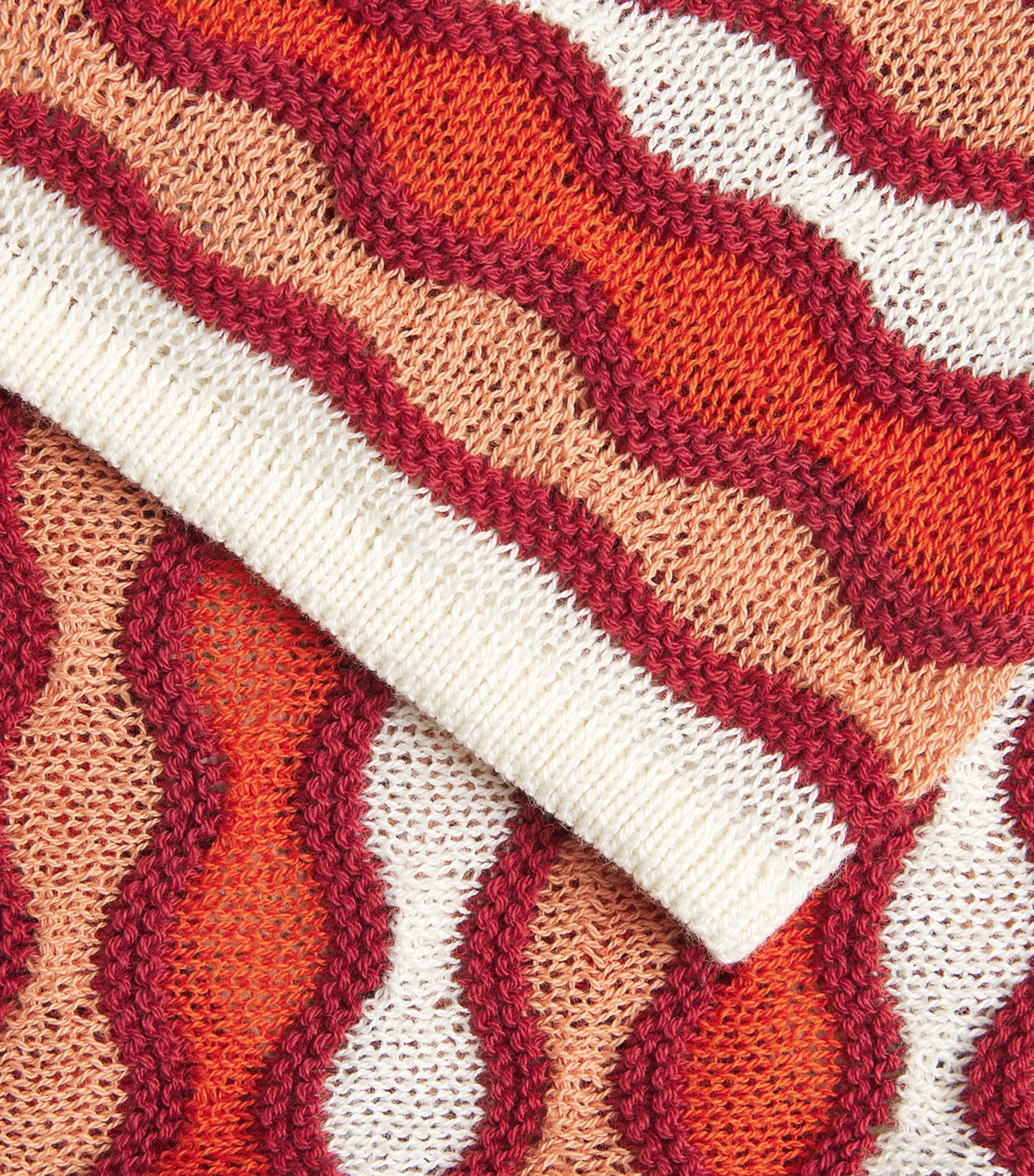 ESCVDO Red Organic Cotton Crochet Mullu Shorts