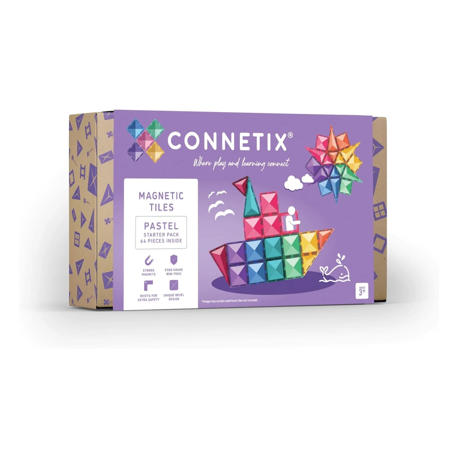 Connetix - Starter pack - 64 pieces | Pastel