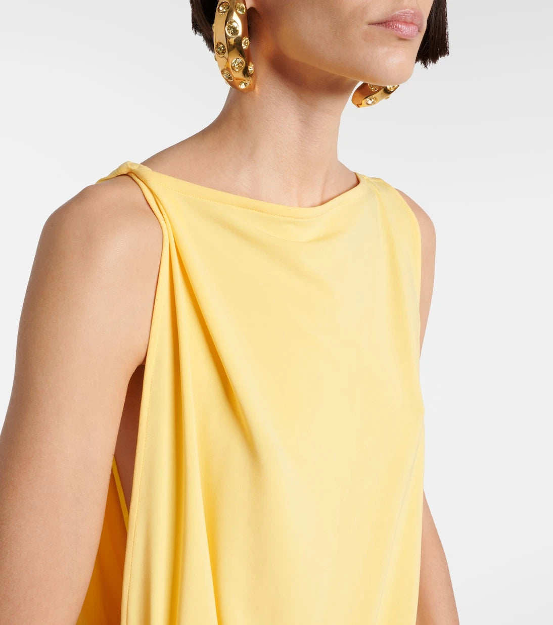Jacquemus - Peplo jersey maxi dress