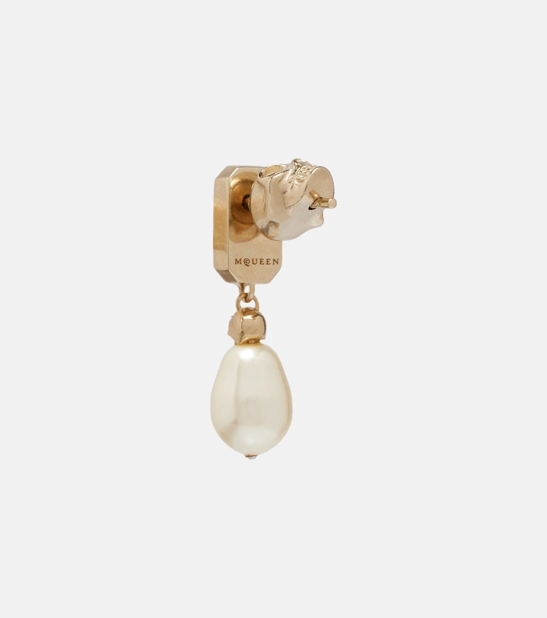 McQueen - Skull embellished drop earrings