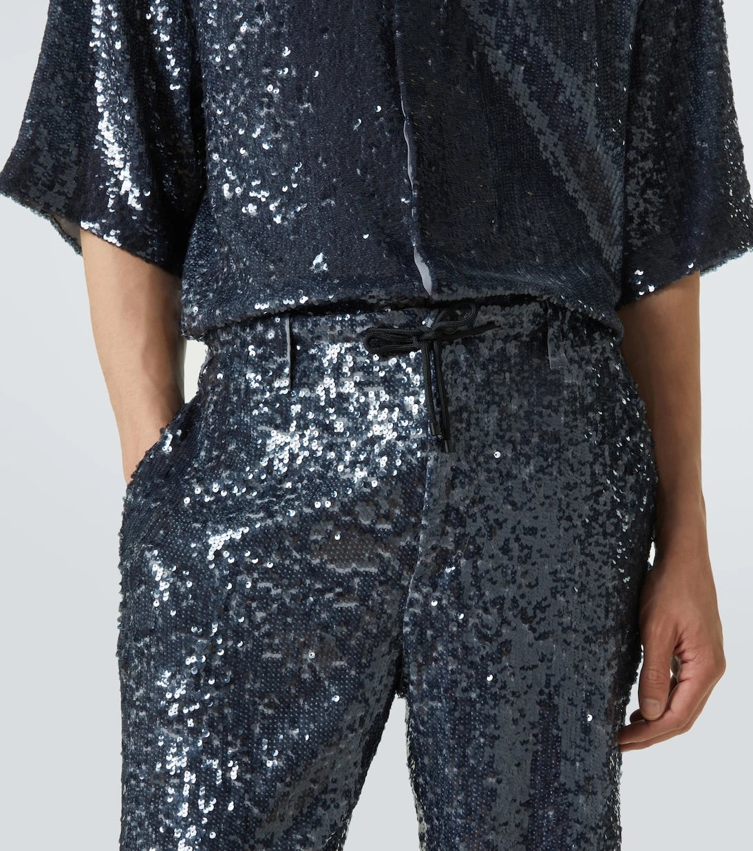 Dries Van Noten - Payetli düz pantolon