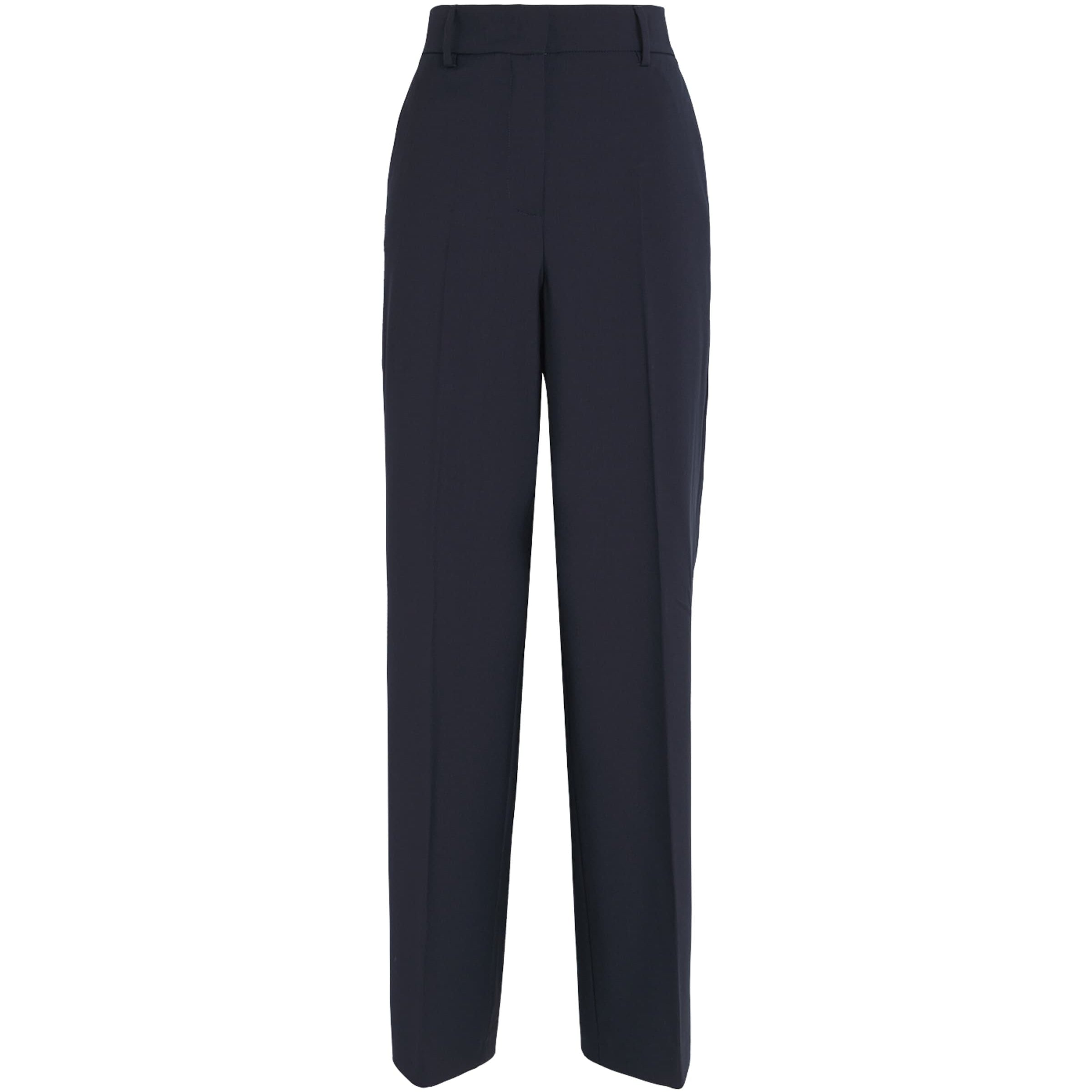 Weekend Max Mara Blue Virgin Wool Wide-Leg Trousers