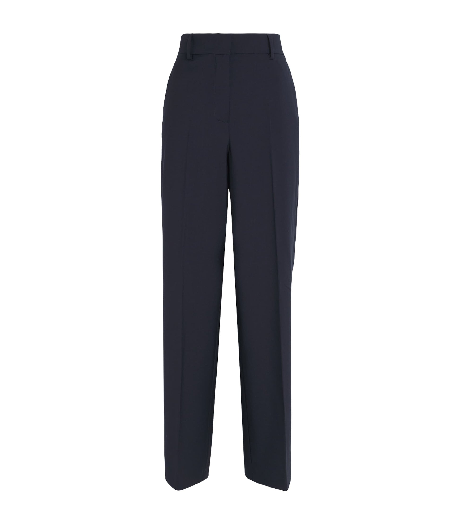 Weekend Max Mara Blue Virgin Wool Wide-Leg Trousers