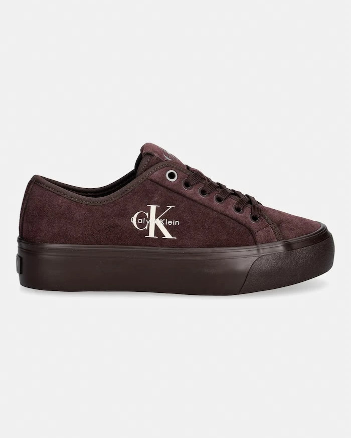 Calvin Klein VULC FLATF LACEUP SUEDE kadın süet spor ayakkabı