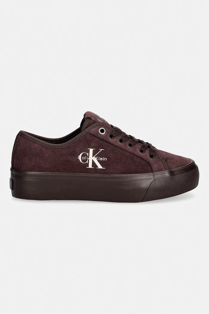 Calvin Klein VULC FLATF LACEUP SUEDE kadın süet spor ayakkabı