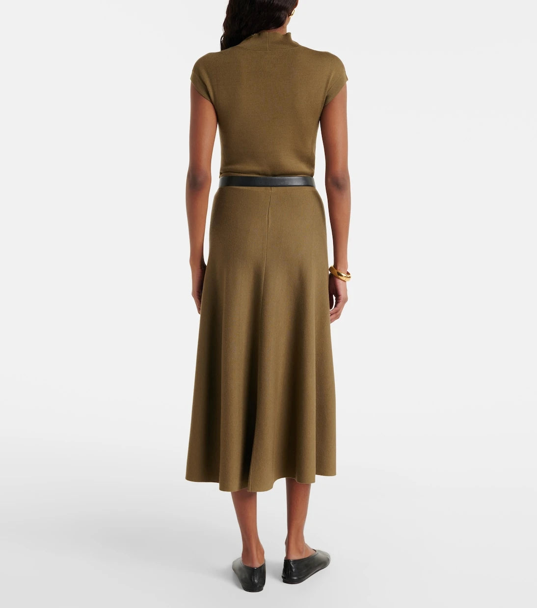 Jardin des Orangers - Virgin wool midi skirt