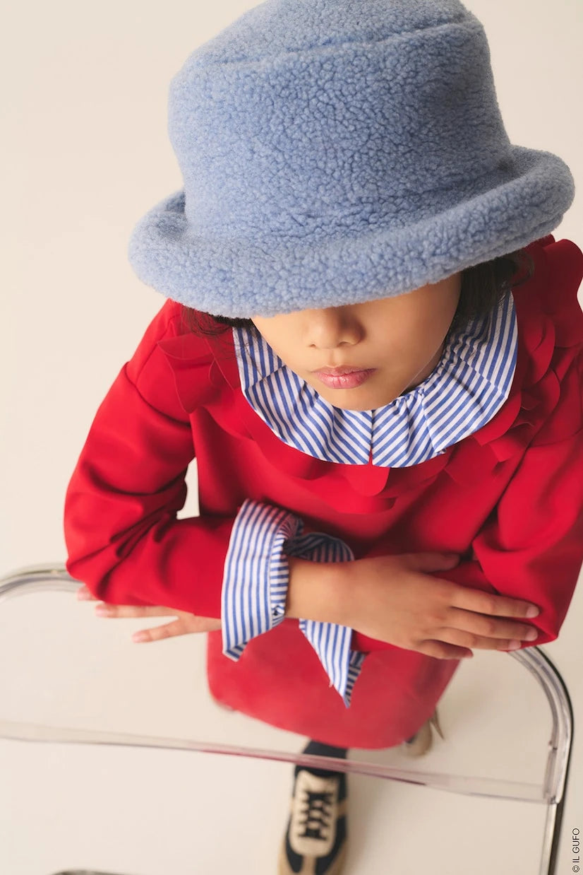 Il Gufo - Ruffled striped cotton poplin shirt