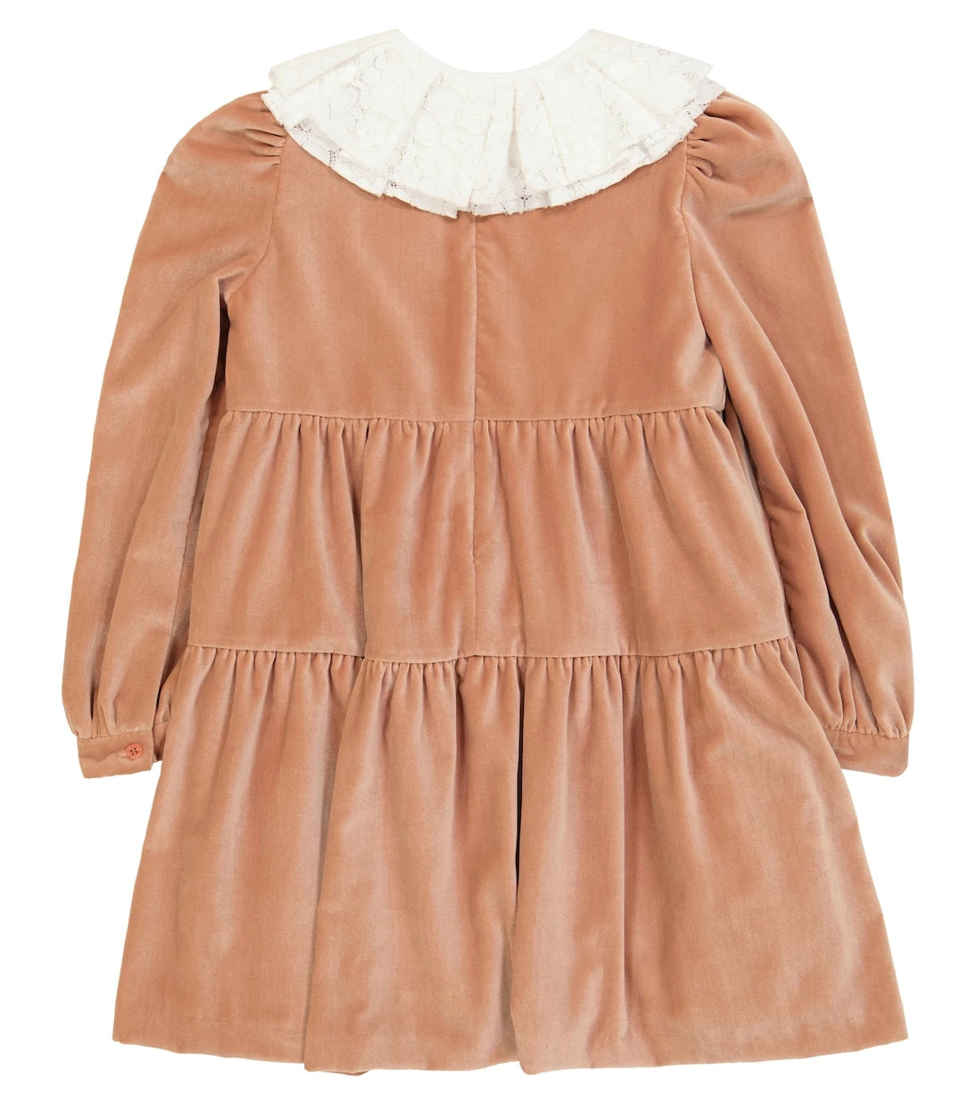 Il Gufo - Lace-trimmed velour dress