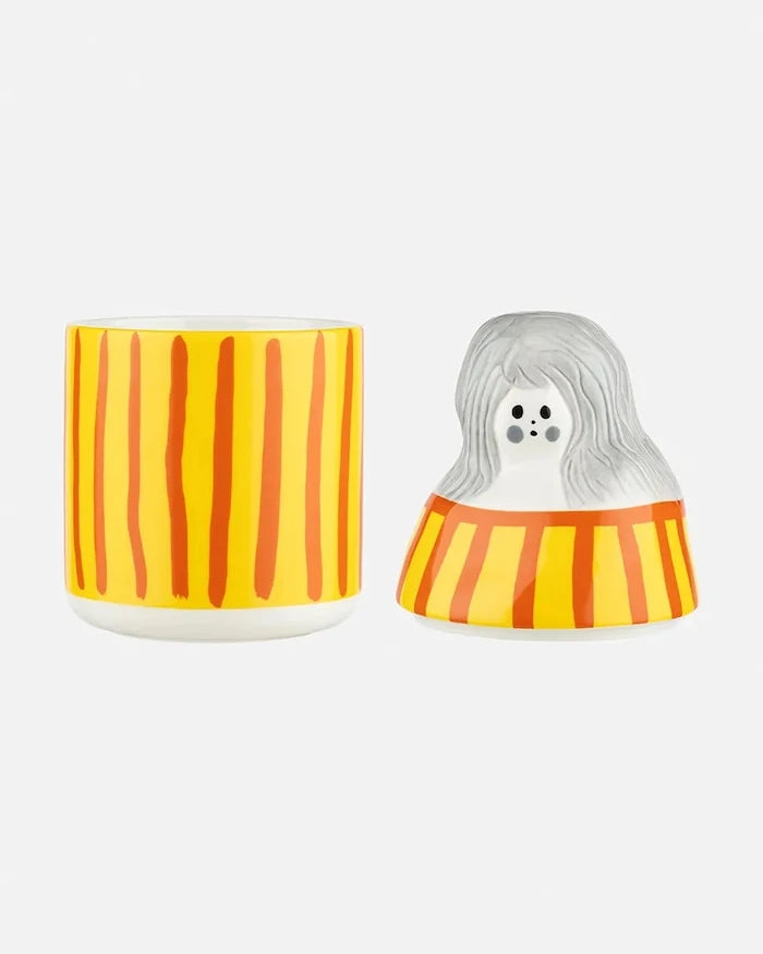 Marimekko taş seramik saklama kabı 11,5 x 22,5 cm