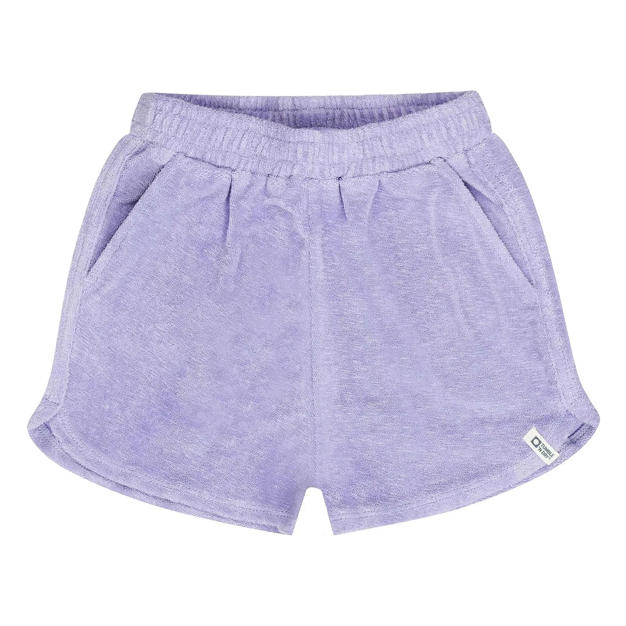 Tumble N'Dry - Camille Two organic cotton terry shorts | Lavender
