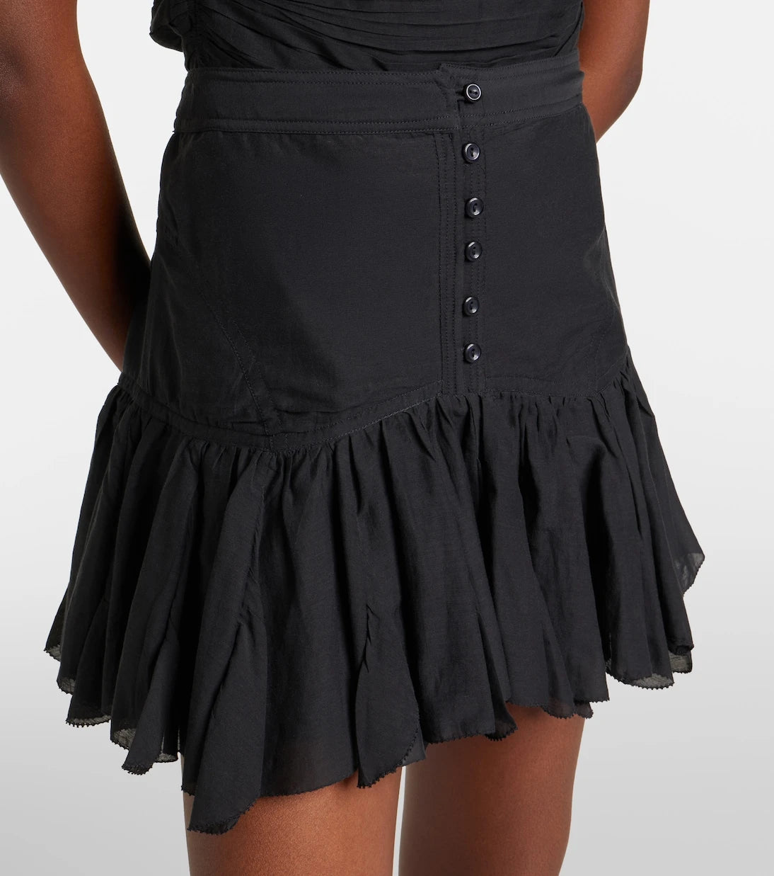 Marant Etoile - Daneen ruffled cotton-blend miniskirt