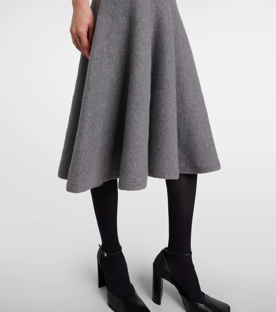 Alaïa - Cashmere-blend midi skirt