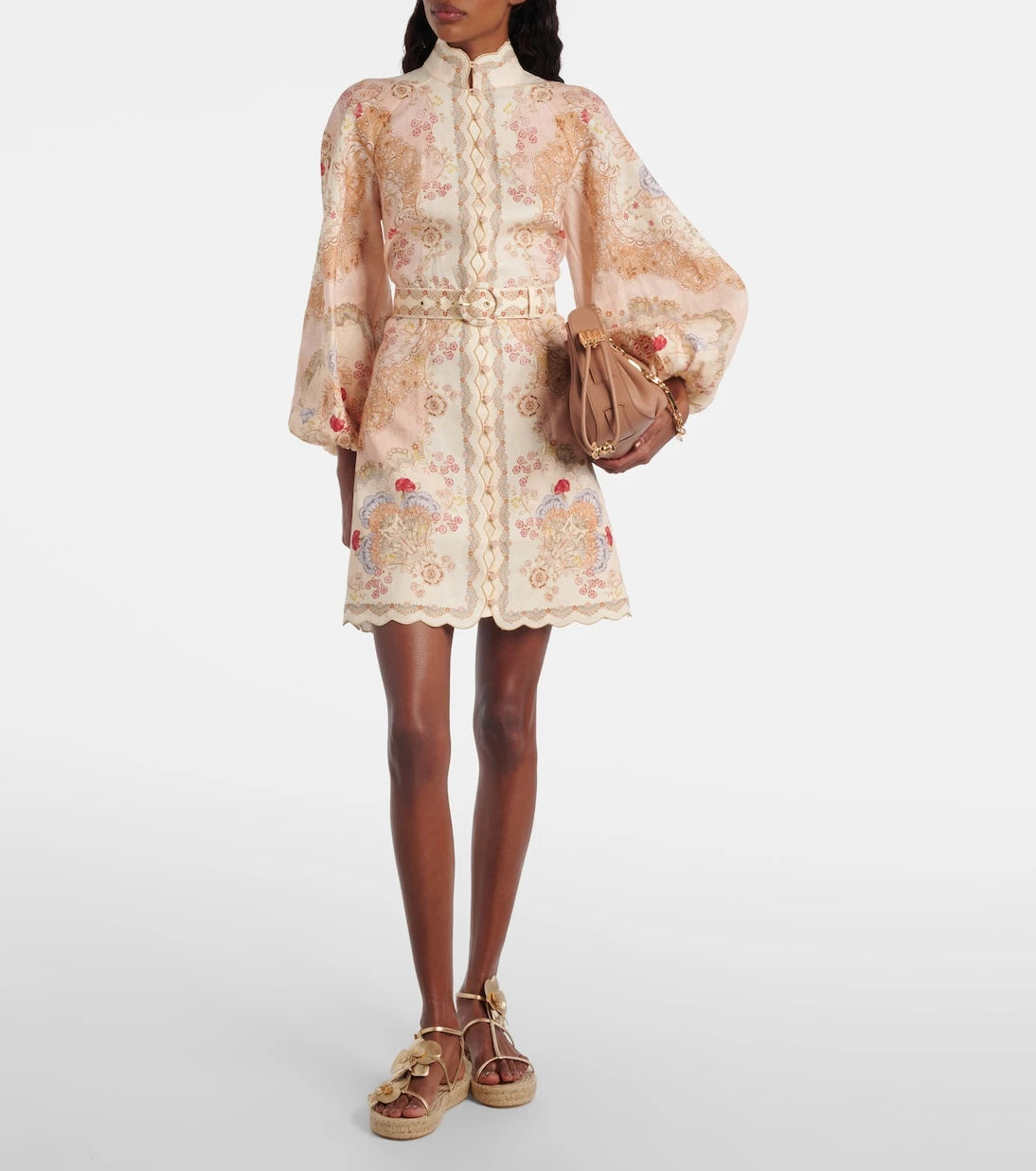 Zimmermann - Floral-appliqué leather espadrille sandals