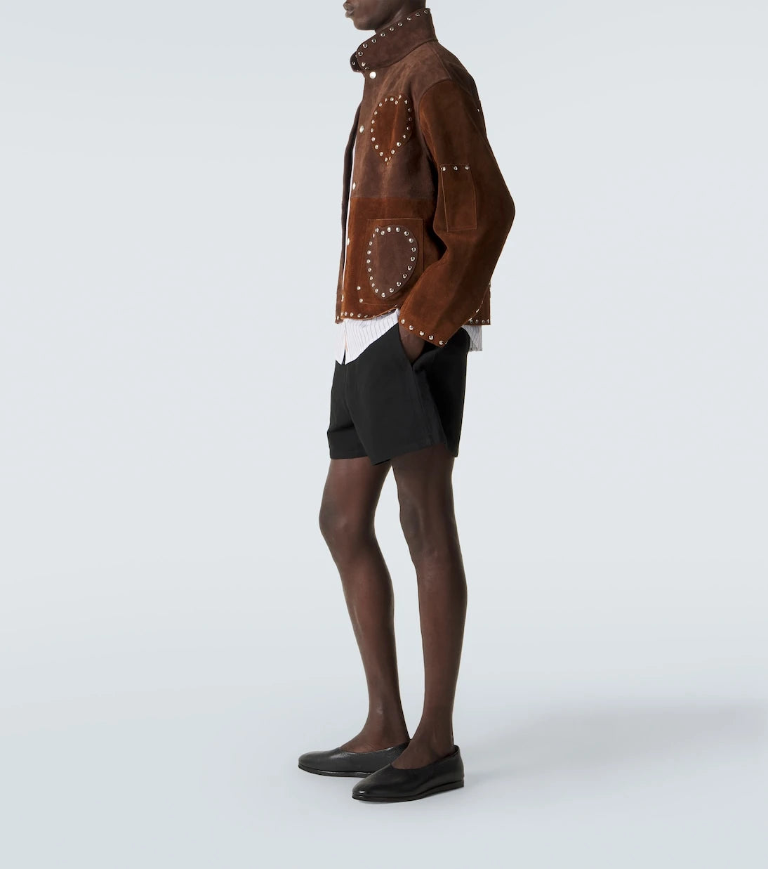 Bode - Logo cotton twill Bermuda shorts