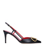 Valentino Garavani Black Valentino Garavani VLOGO Slingback Pumps 80