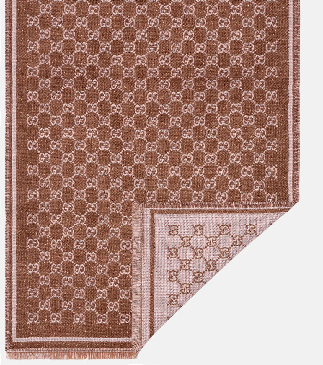 Gucci - وشاح جاكار GG من مزيج الصوف