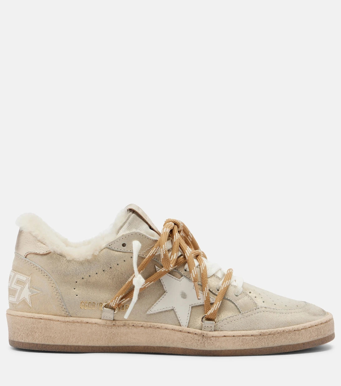Golden Goose - Ball Star shearling-lined suede sneakers