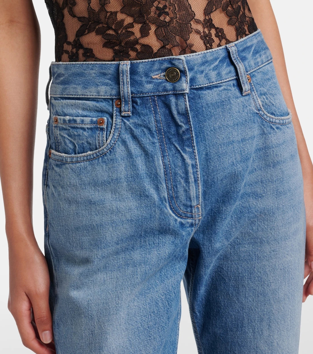 Valentino - Faded straight jeans