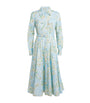 Emilia Wickstead Blue Cotton Floral Emmalyna Midi Dress