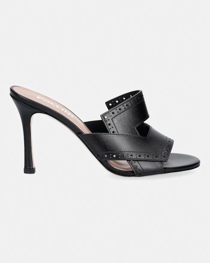 Pollini чехли с висок ток дамски от кожа