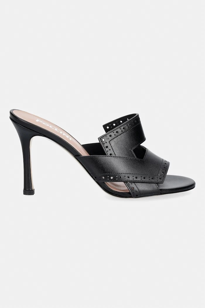 Pollini чехли с висок ток дамски от кожа
