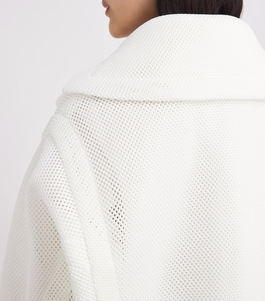 Max Mara White Mesh Teddy Bear Coat