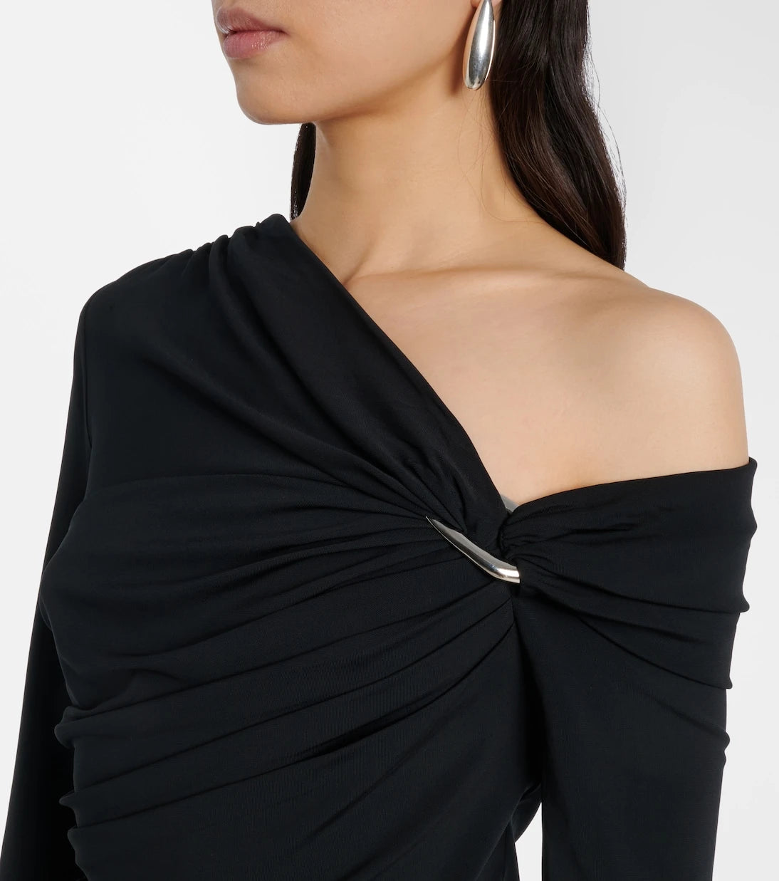 Veronica Beard - Lozea asymmetric ruched jersey top